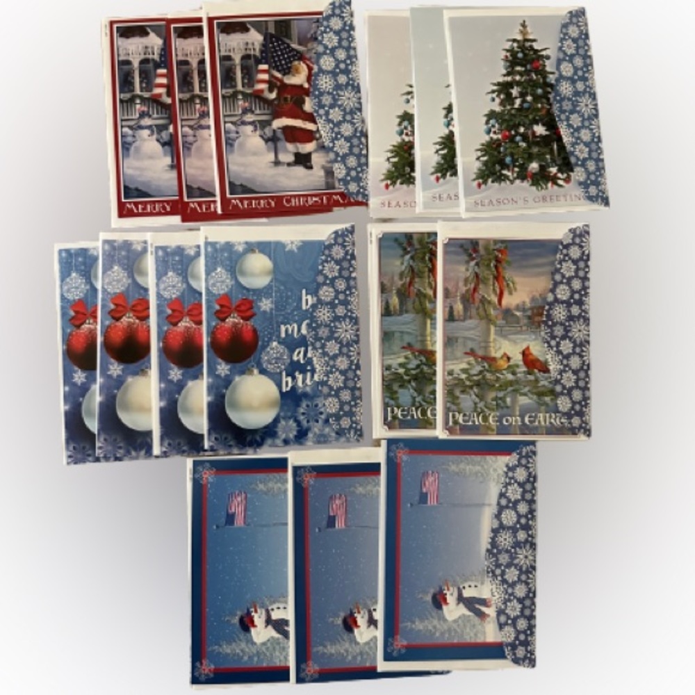 New 15 Christmas cards with envelopes.